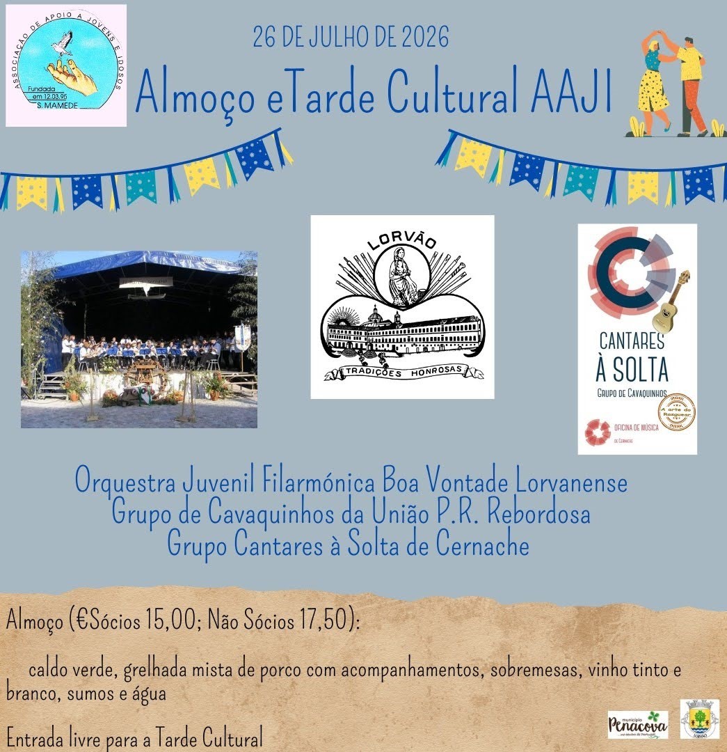 Cartaz Almoço e Tarde Cultural AAJI